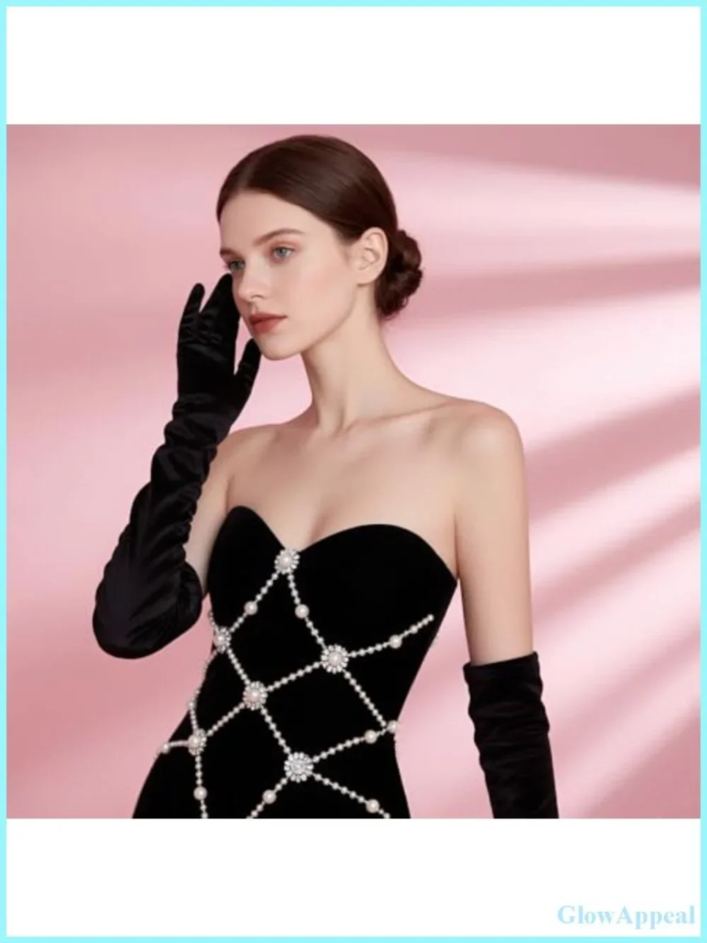 Women's 21-Inch Satin Opera Gloves Elbow Length Stretch Formal Accessory